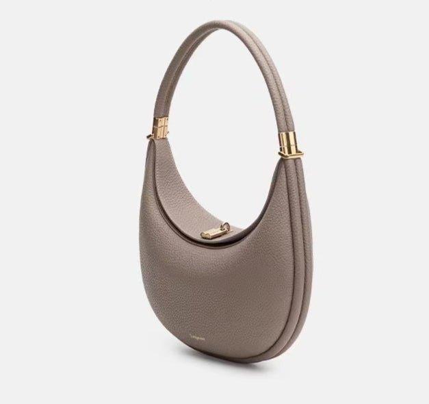 Mariam's Collection Fashionable And Changeable Cowhide Moon Bag (MAC069) — Mariam's Collection branding close-up