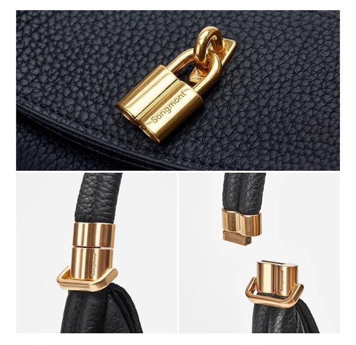 Mariam's Collection Fashionable And Changeable Cowhide Moon Bag (MAC069) — fabric or material detail