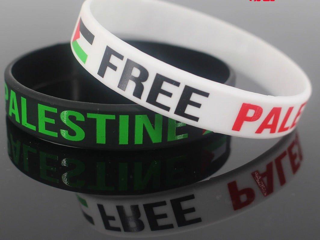 Mariam's Collection Mariam's Collection Palestine Flag Silicone Bracelet (MAC078) — main product shot