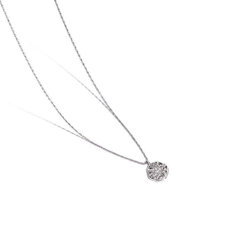 Mariam's Collection Mariam's Collection MAC084 North Star Coin Button Pendant Necklace — detail shot 6