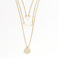 Mariam's Collection MAC090 Multi-layered Hollow Tiangular Sequin Long Round Pendant Necklace — product category context