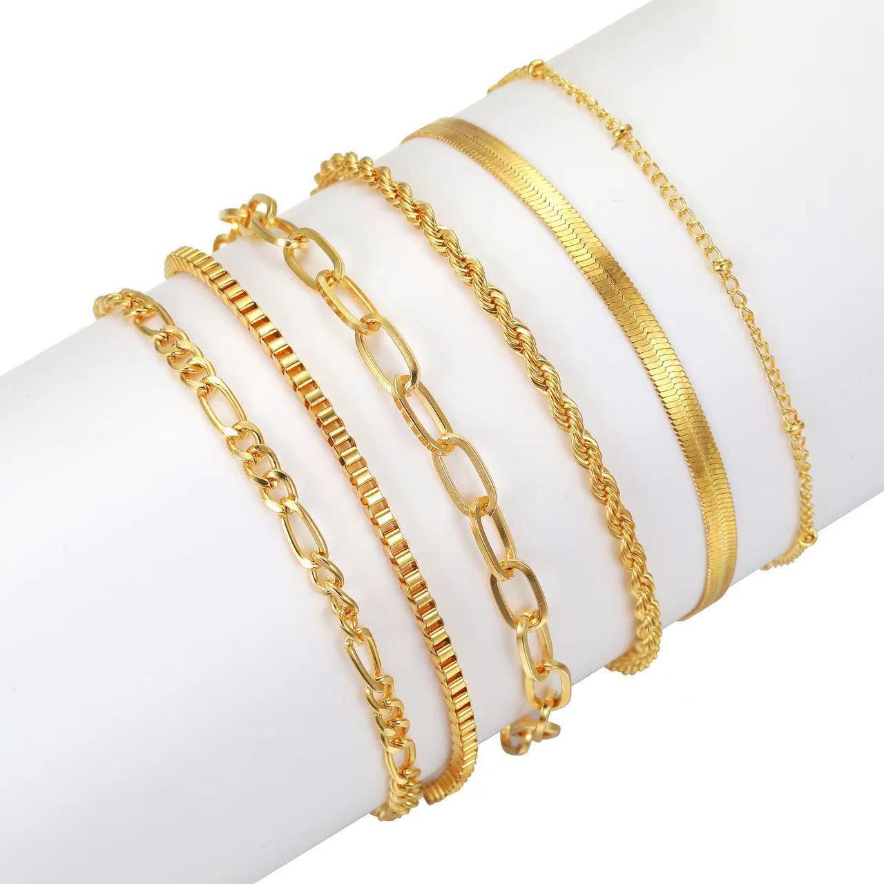 Mariam's Collection MAC092 Bohemian Minimalist Metal Multi-Layer Bracelet — lifestyle worn / used context