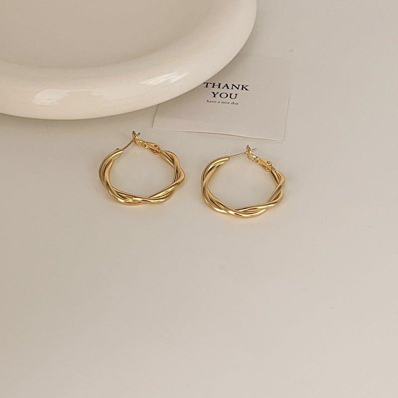 Mariam's Collection MAC096 925 sterling silver needle high-end French style earrings — detail shot 6