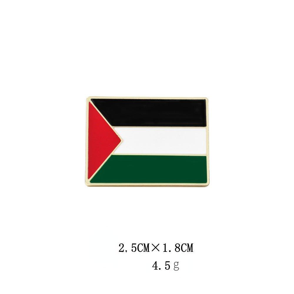 Mariam's Collection Mariam's Collection MAC105 Free Palestine flag Keffiyeh pin — construction detail