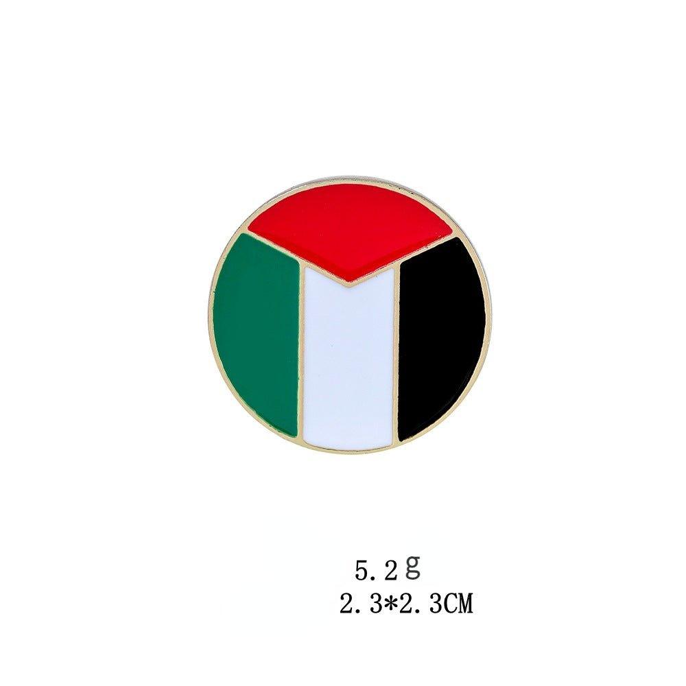 Mariam's Collection Mariam's Collection MAC105 Free Palestine flag Keffiyeh pin — detail shot 6
