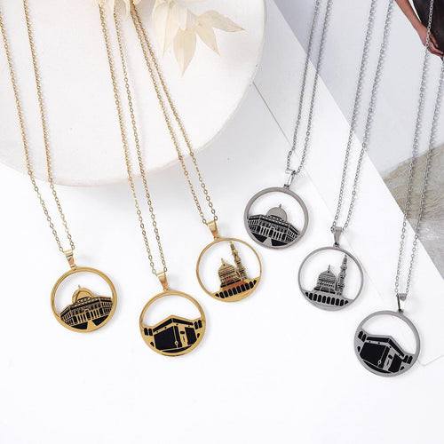 MAC111 Stainless Steel Masjid Pattern Necklace