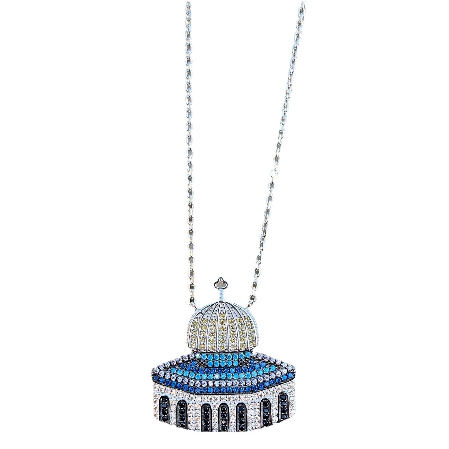Mariam's Collection Mariam's Collection MAC112 Masijid Pattern Keffiyeh Necklace — lifestyle worn / used context