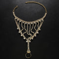 Mariam's Collection MAC118 Full Diamond  Light Luxury Tassel Ring Bracelet — construction detail