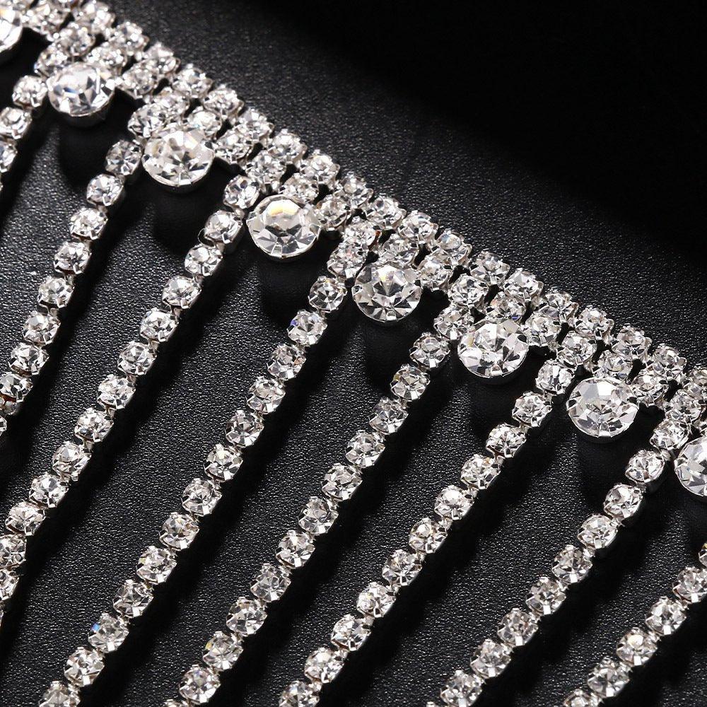 Mariam's Collection MAC118 Full Diamond  Light Luxury Tassel Ring Bracelet — lifestyle worn / used context