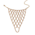 Mariam's Collection MAC119 Armani Mesh Rhinestone Temperament Mitt Bracelet — Mariam's Collection branding close-up