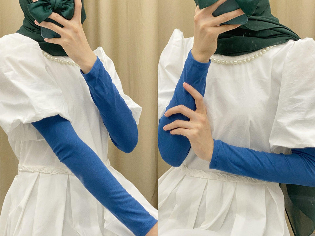 Mariam's Collection MAC120 Solid Color Modal Cotton Stretch Ice Sleeves — product on model
