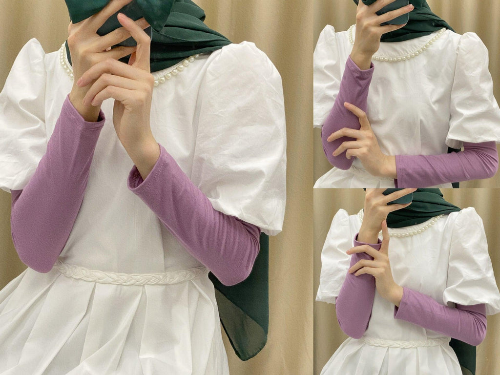 Mariam's Collection MAC120 Solid Color Modal Cotton Stretch Ice Sleeves — lifestyle worn / used context