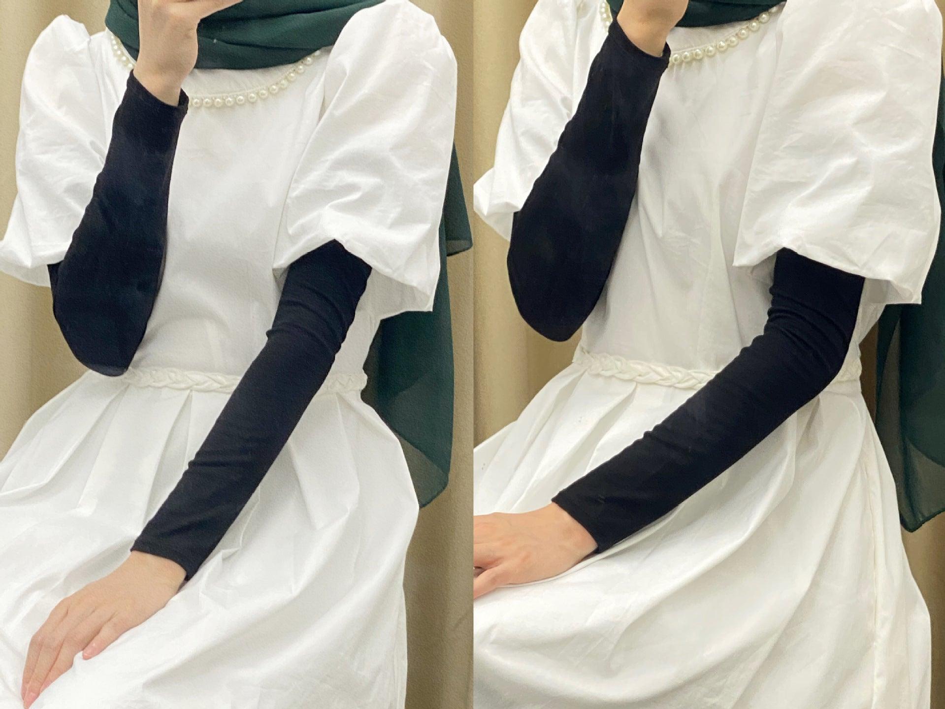 Mariam's Collection MAC120 Solid Color Modal Cotton Stretch Ice Sleeves — construction detail