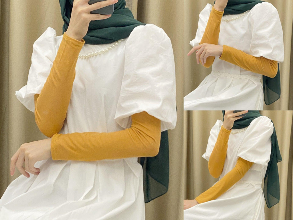 Mariam's Collection MAC120 Solid Color Modal Cotton Stretch Ice Sleeves — detail shot 6