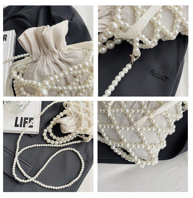 Mariam's Collection Mariam's Collection MAC124 Fresh Handwoven Pearl Bead Bag — lifestyle worn / used context