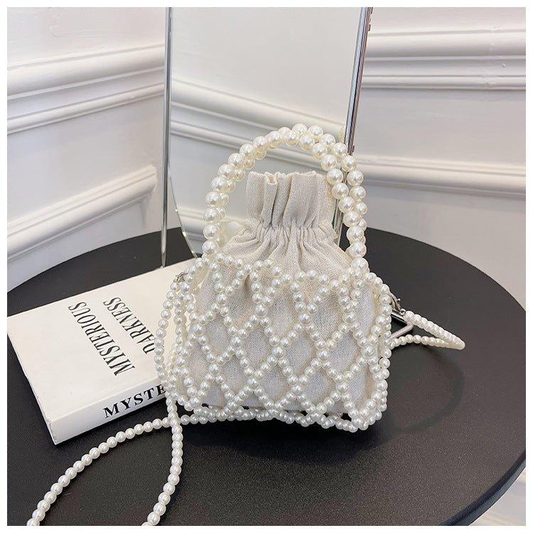 Mariam's Collection Mariam's Collection MAC124 Fresh Handwoven Pearl Bead Bag — construction detail