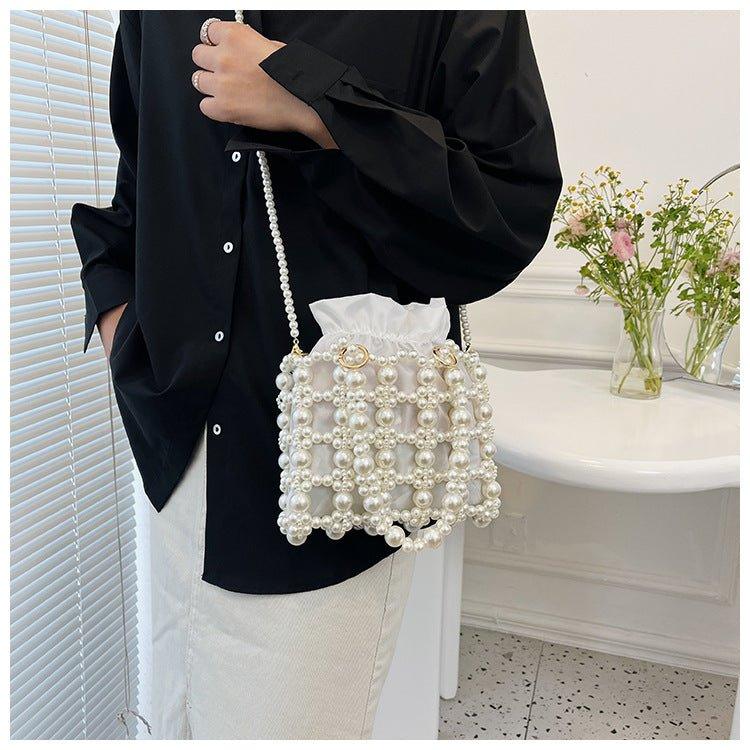 Mariam's Collection Mariam's Collection MAC125 Hollow Hand-woven Beaded Pearl Bag — product category context