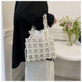 Mariam's Collection Mariam's Collection MAC125 Hollow Hand-woven Beaded Pearl Bag — main product shot