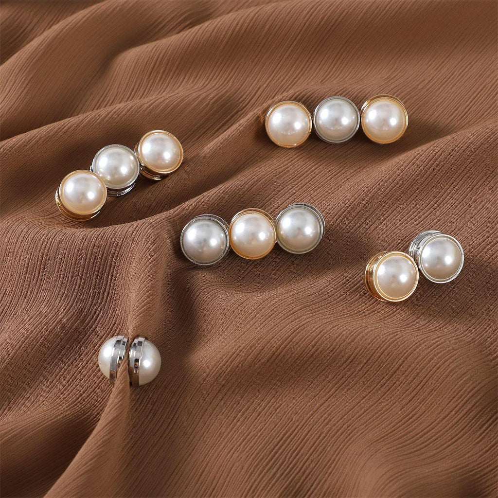 Mariam's Collection Mariam's Collection MAC126 Pearl Magnetic Buckle Hijab 12 pcs Brooches — construction detail