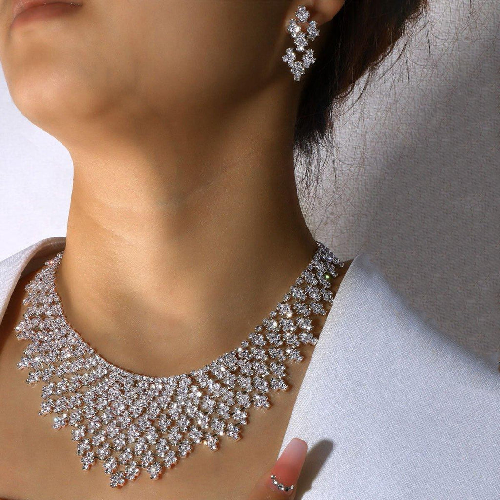 Mariam's Collection Mariam's Collection MAC128  Stylish Rhinestone Tassel Jewelry Set — construction detail