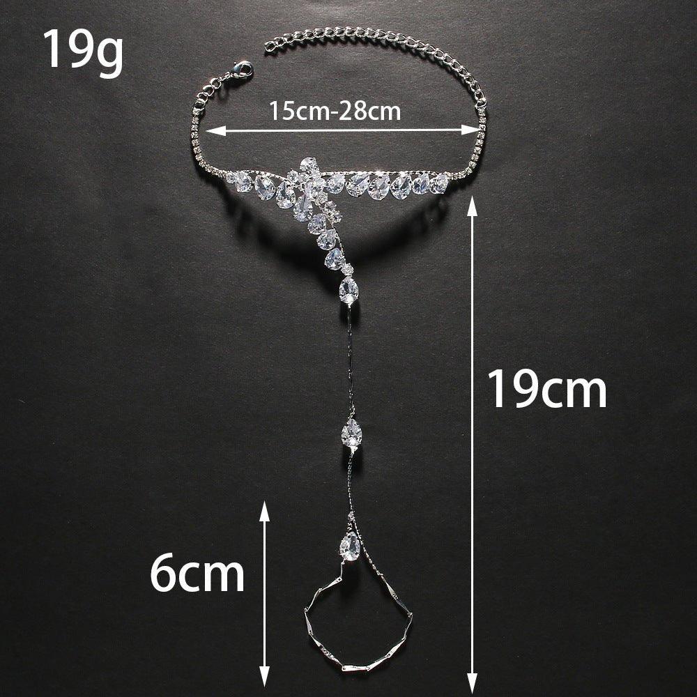 Mariam's Collection Mariam's Collection MAC131  Water Drop Zircon High-end Bracelet — Mariam's Collection branding close-up