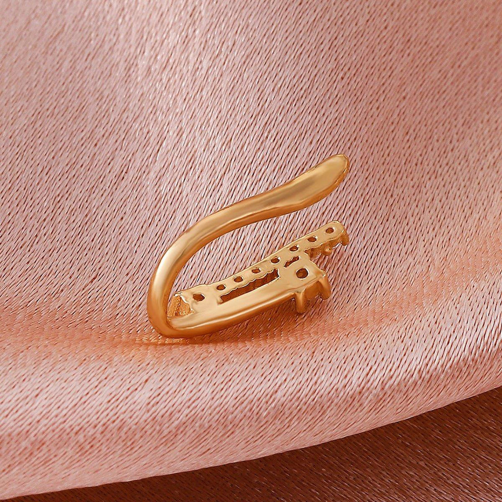Mariam's Collection MAC134  Non-Puncture T-Shape Micropaved Zirconia Nose Ring — product category context