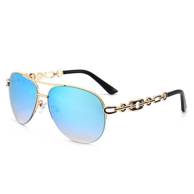 Mariam's Collection Mariam's Collection MAC140 Metal Fashion Sunglasses — Mariam's Collection branding close-up
