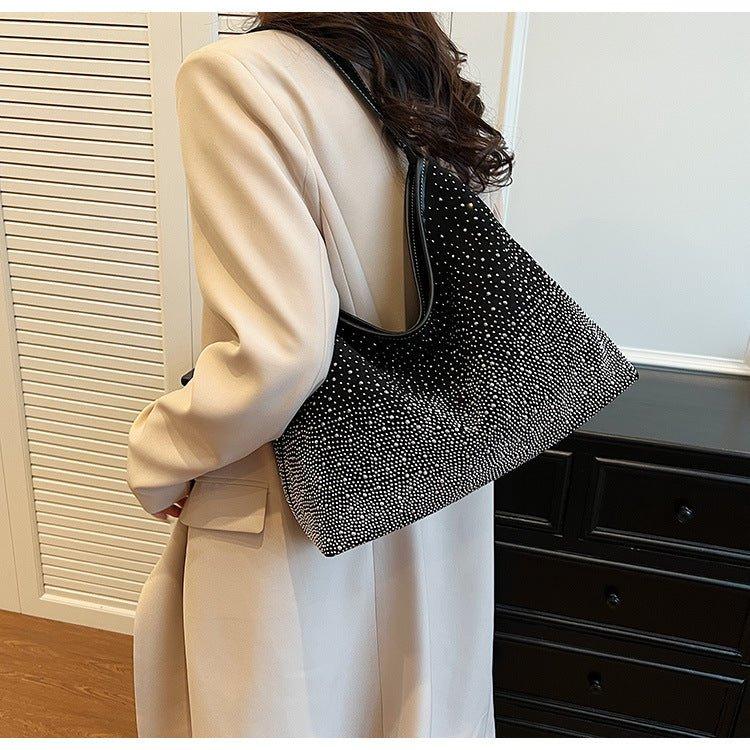 Mariam's Collection MAC142 Fashionable Bright Diamond Shoulder Tote Bag — main product shot
