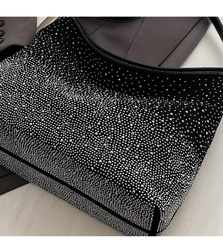 Mariam's Collection MAC142 Fashionable Bright Diamond Shoulder Tote Bag — detail shot 10