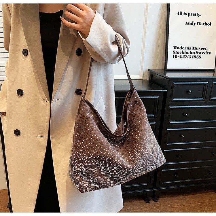 Mariam's Collection MAC142 Fashionable Bright Diamond Shoulder Tote Bag — feature highlight