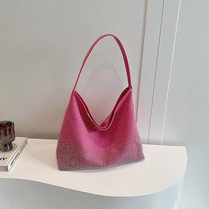 Mariam's Collection MAC142 Fashionable Bright Diamond Shoulder Tote Bag — detail shot 7