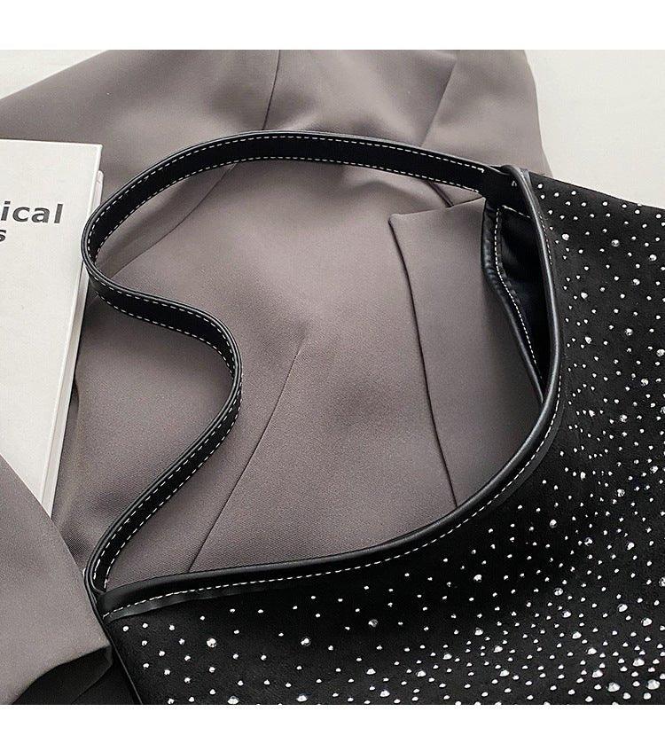 Mariam's Collection MAC142 Fashionable Bright Diamond Shoulder Tote Bag — detail shot 8