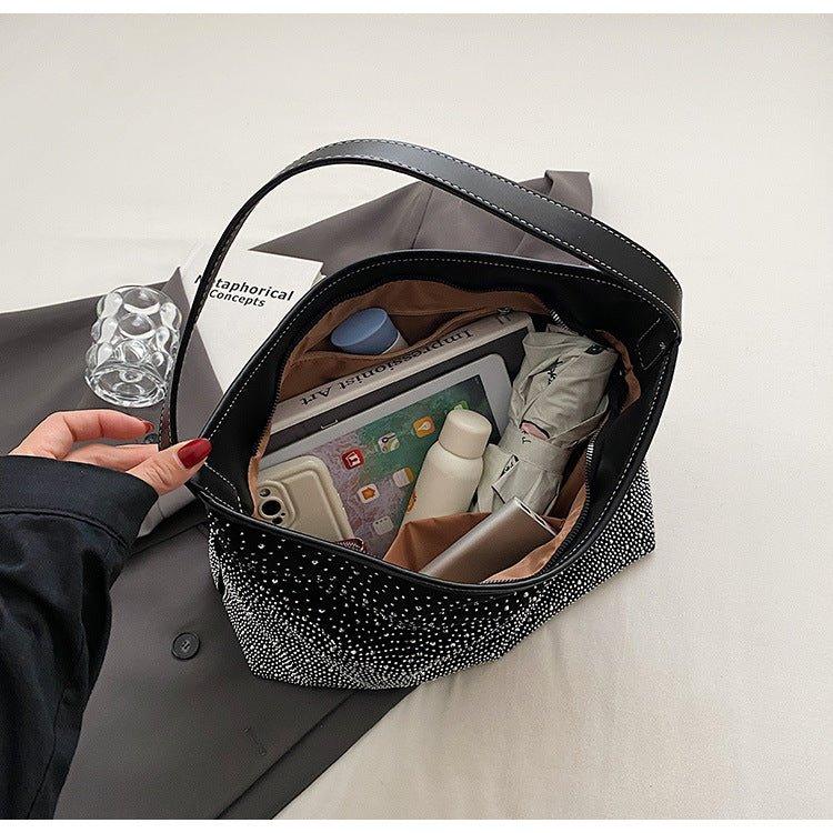 Mariam's Collection MAC142 Fashionable Bright Diamond Shoulder Tote Bag — lifestyle context