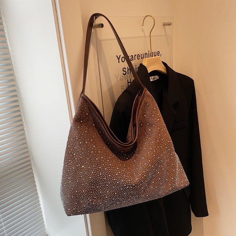 Mariam's Collection MAC142 Fashionable Bright Diamond Shoulder Tote Bag — detail shot 6