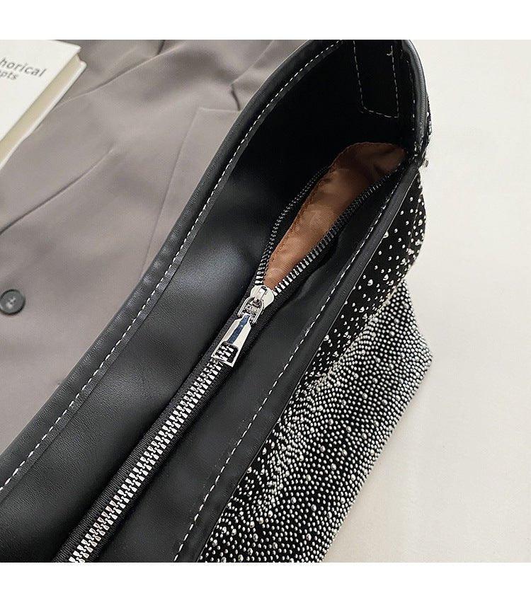 Mariam's Collection MAC142 Fashionable Bright Diamond Shoulder Tote Bag — detail shot 9