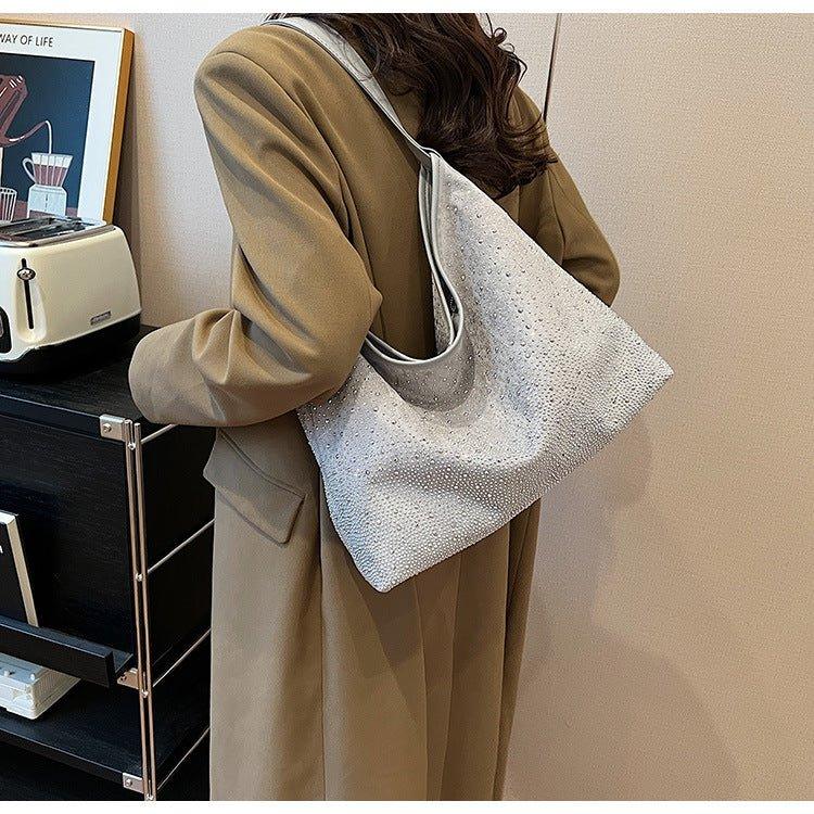 Mariam's Collection MAC142 Fashionable Bright Diamond Shoulder Tote Bag — comparison shot