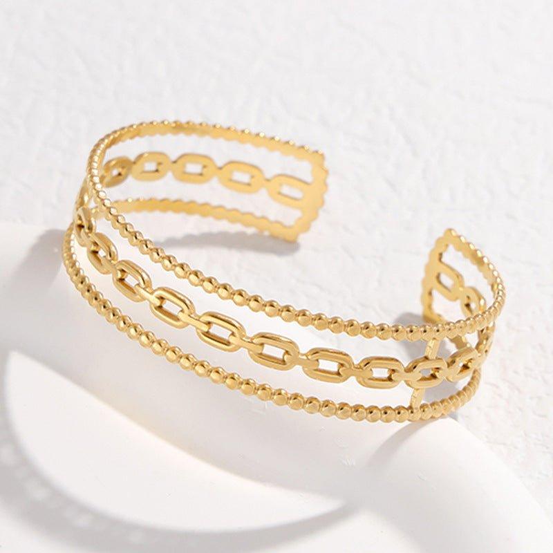 Mariam's Collection MAC143 Titanium Steel Colorfast Adjustable Bracelet — size reference