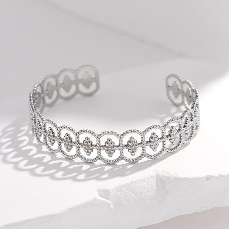 Mariam's Collection MAC143 Titanium Steel Colorfast Adjustable Bracelet — lifestyle context