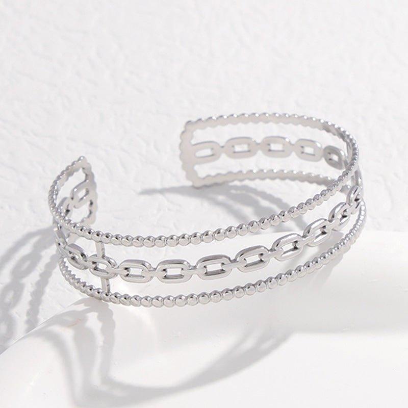 Mariam's Collection MAC143 Titanium Steel Colorfast Adjustable Bracelet — in-use photo