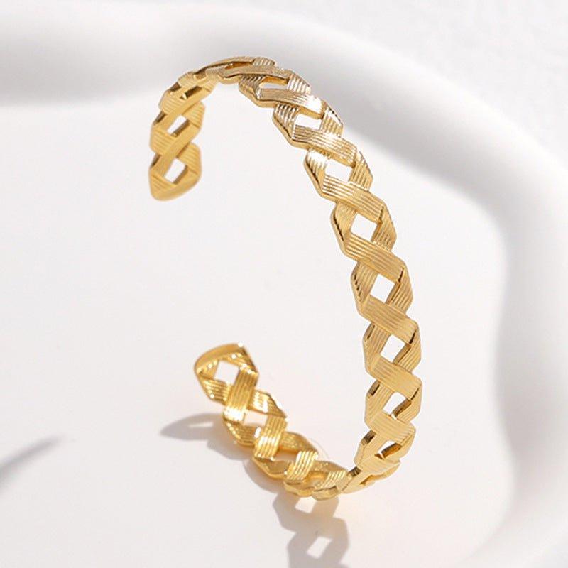 Mariam's Collection MAC143 Titanium Steel Colorfast Adjustable Bracelet — alternative angle
