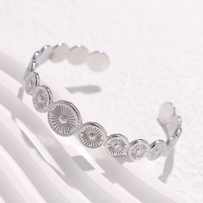 Mariam's Collection MAC143 Titanium Steel Colorfast Adjustable Bracelet — comparison shot