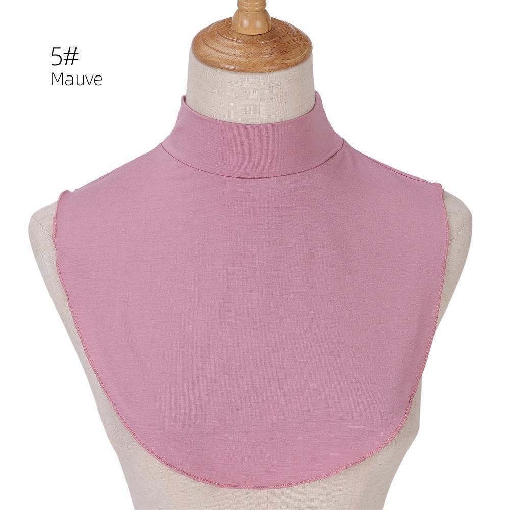 Mariam's Collection MAC144 Solid Color Modal Cotton Fake Collar Bottoming Collar — detail shot 9