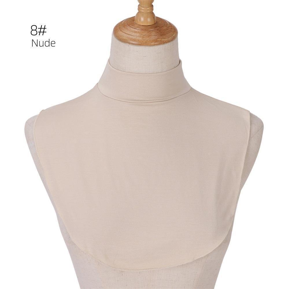 Mariam's Collection MAC144 Solid Color Modal Cotton Fake Collar Bottoming Collar — fabric or material detail