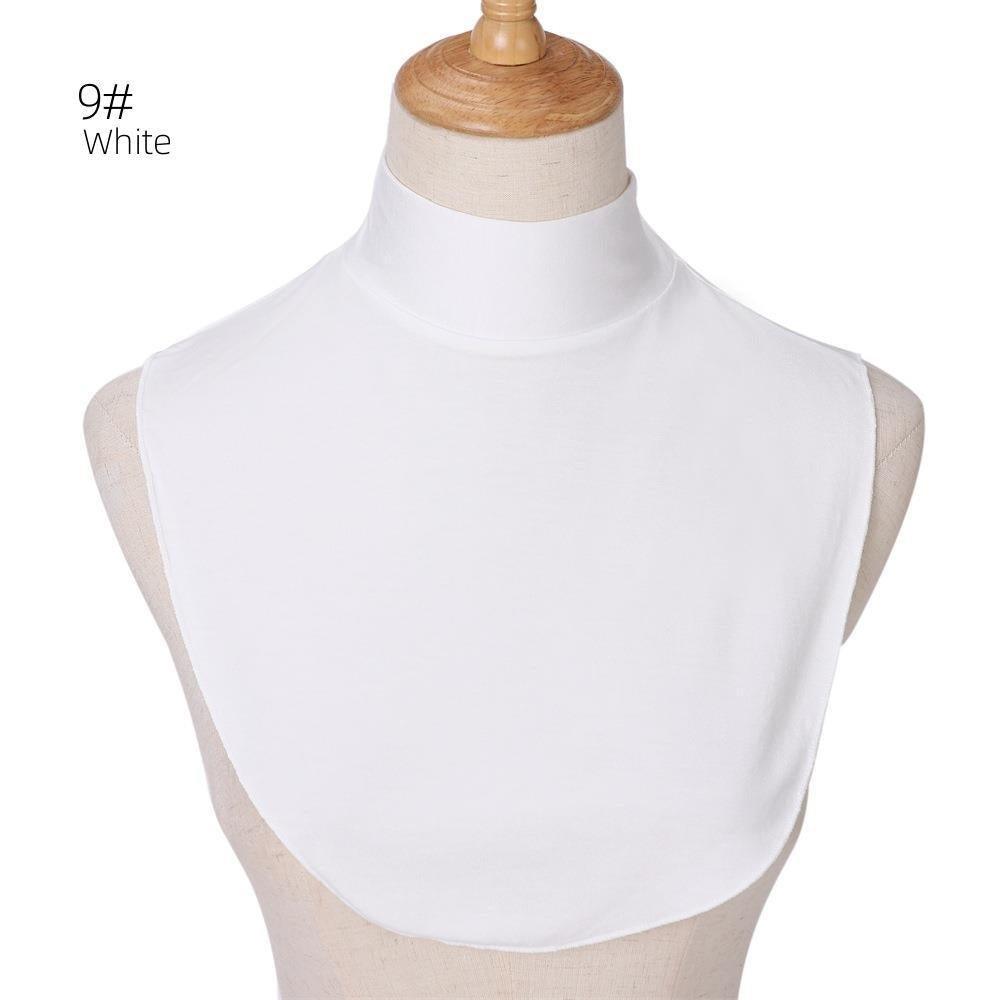 Mariam's Collection MAC144 Solid Color Modal Cotton Fake Collar Bottoming Collar — feature highlight