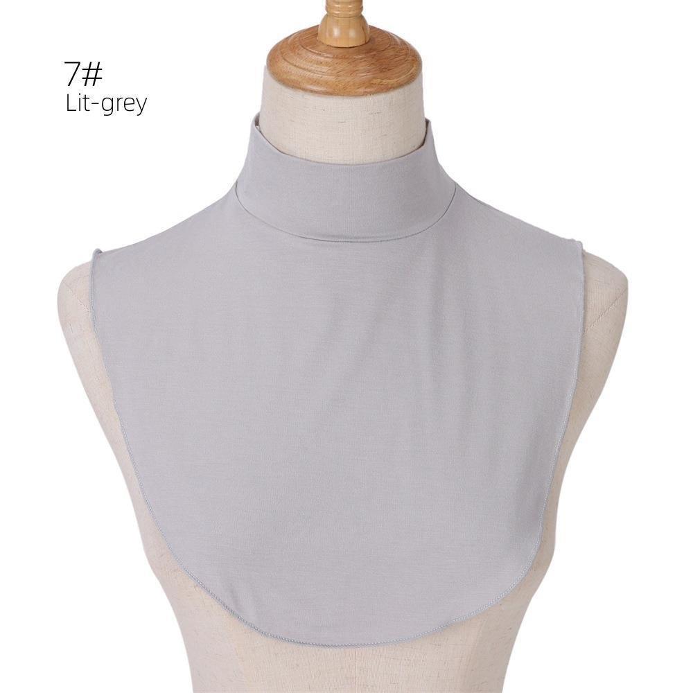 Mariam's Collection MAC144 Solid Color Modal Cotton Fake Collar Bottoming Collar — comparison shot