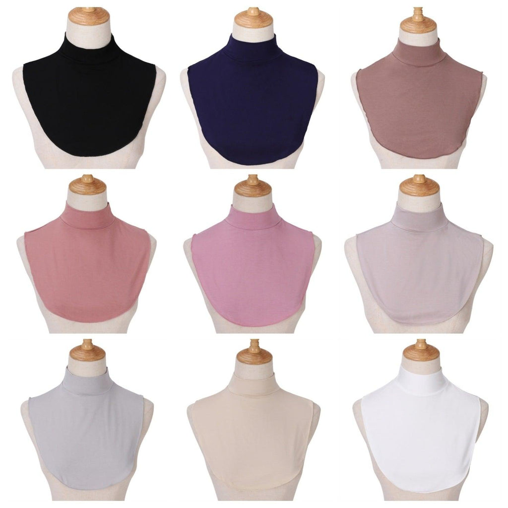 Mariam's Collection MAC144 Solid Color Modal Cotton Fake Collar Bottoming Collar — construction detail