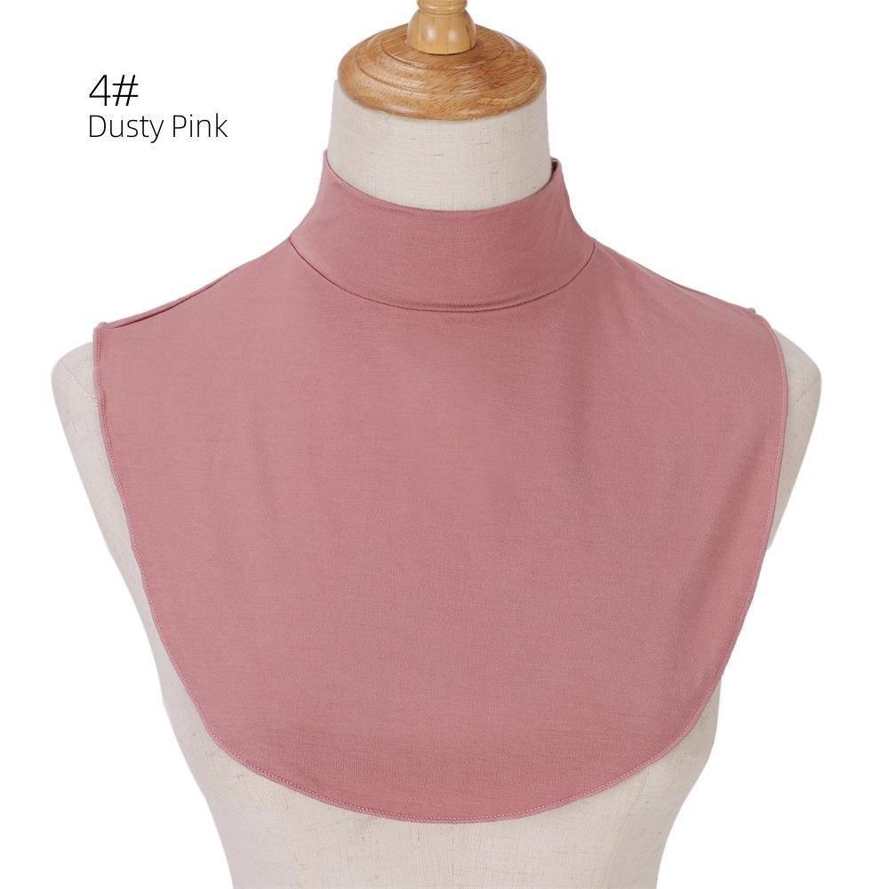 Mariam's Collection MAC144 Solid Color Modal Cotton Fake Collar Bottoming Collar — detail shot 8