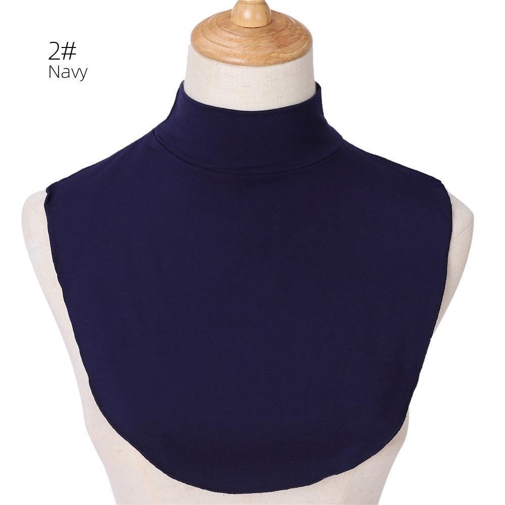 Mariam's Collection MAC144 Solid Color Modal Cotton Fake Collar Bottoming Collar — detail shot 6