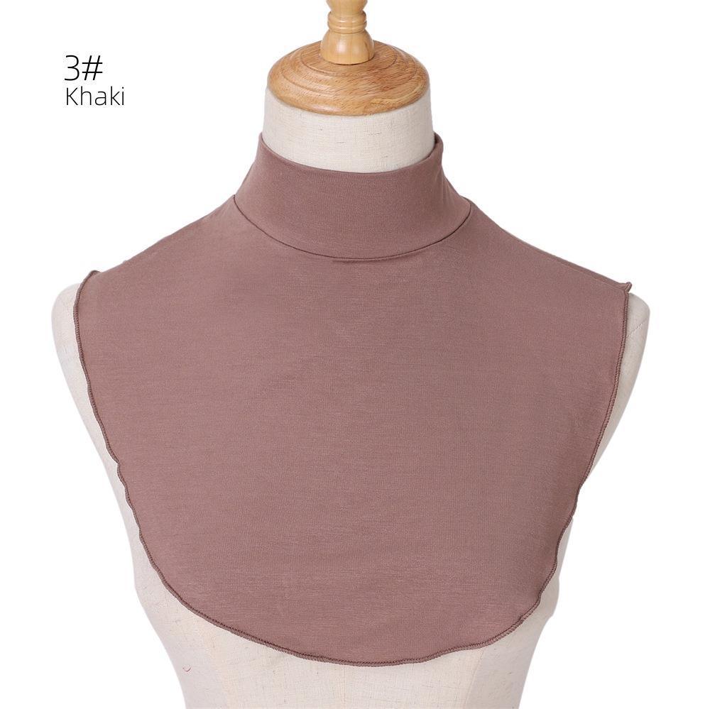 Mariam's Collection MAC144 Solid Color Modal Cotton Fake Collar Bottoming Collar — detail shot 7