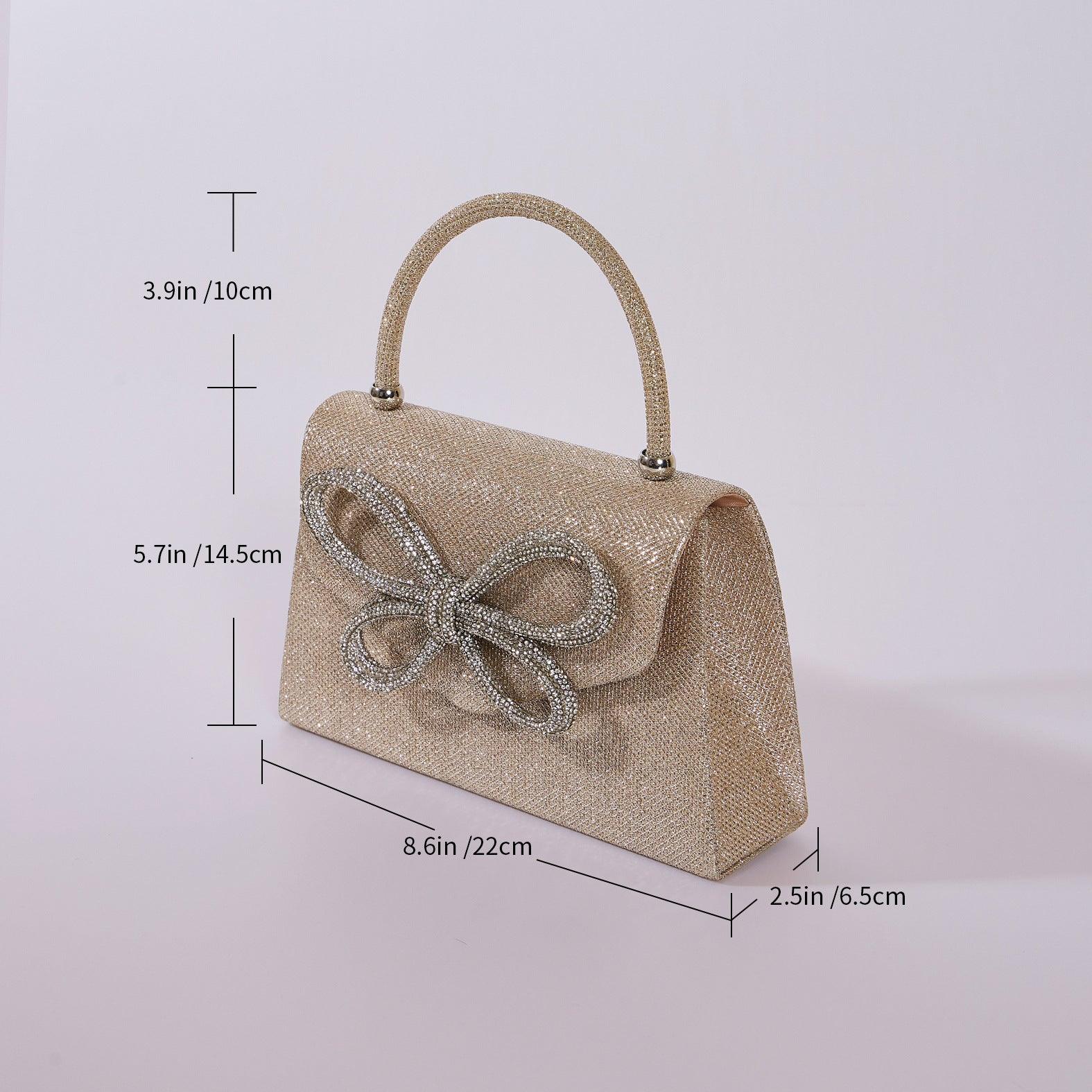 Mariam's Collection Mariam's Collection MAC146 Rhinestone Butterfly Evening Bag — Mariam's Collection branding close-up